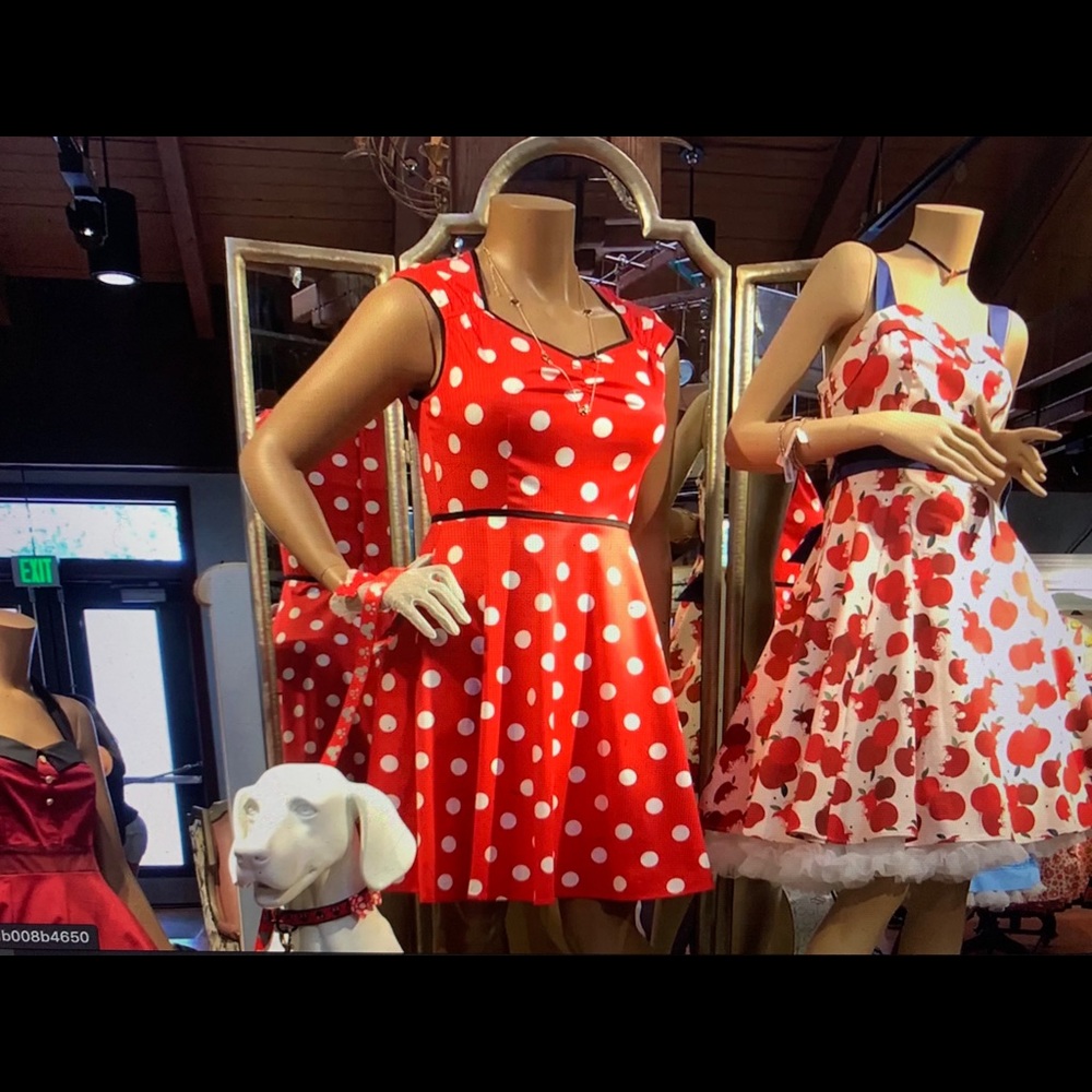 Disney Park iconic Minnie red polka dot dress